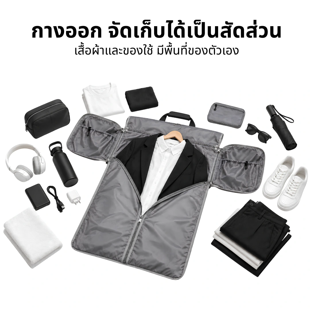 กางออก จัดเก็บได้เป็นสัดส่วน